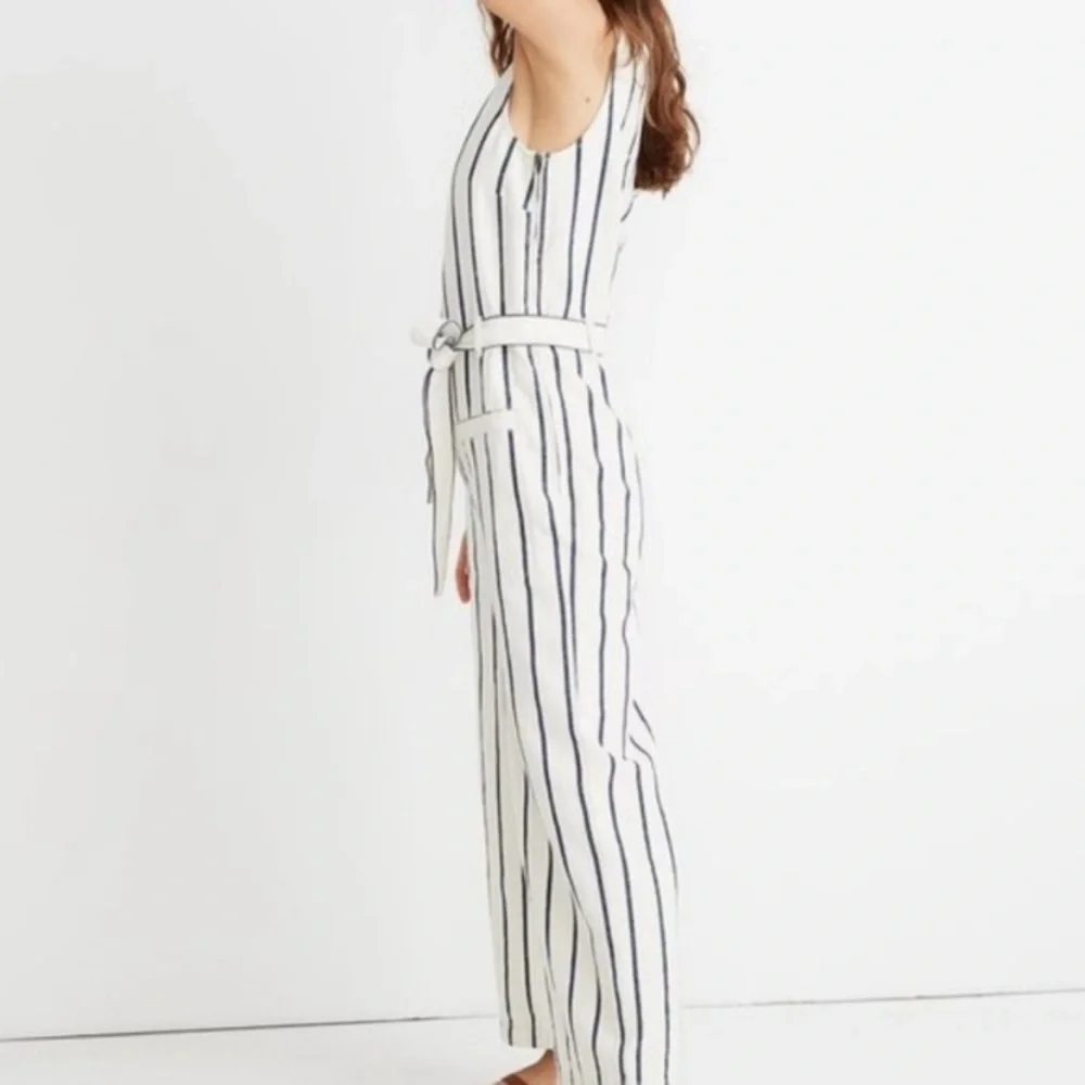 Madewell Striped Pull-On Jumpsuit - Picture 3 of 6